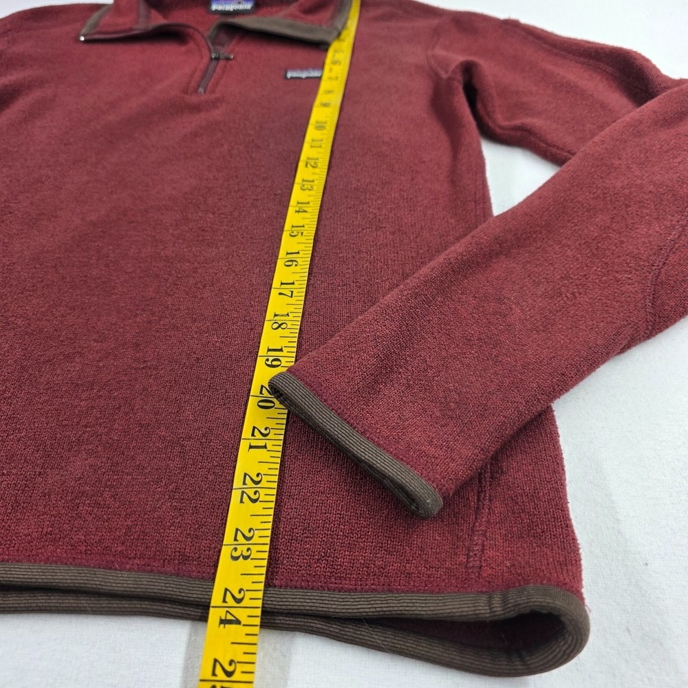 Patagonia Better Sweater 1/4 Zip Red Womens Medium 25617 Bergundy Red - Picture 5 of 9